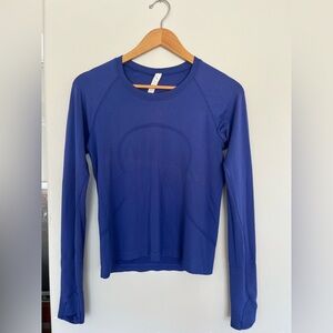 Lululemon Women's Blue Swiftly Tech Long Sleeve Shirt - Size 8